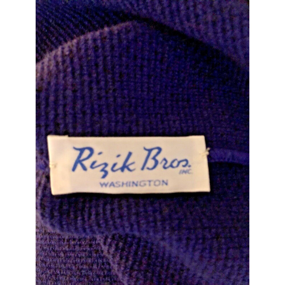 Stizzoli Wool Boucle Knit Oversized Cardigan Womens 18 Navy Sweater Jacket Italy - Picture 13 of 15